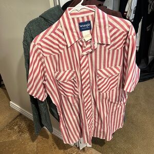 Vintage Wrangler pink button up
